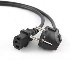 Шнур ПВС-АП 3*0,75 S22C13-250-10-1,8, черный, 1,8 м, C13, 3x0.75, 10А, с заземлением